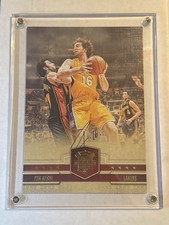2009-10 Panini Court Kings Pau Gasol Lakers Box Topper 5x7 Auto #7/10!