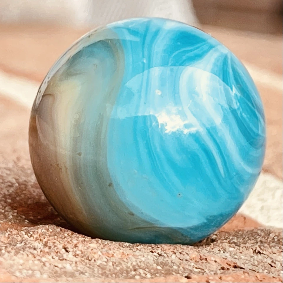 Christensen Agate Swirl Shooter Marble 1” Beach Day - Image 4 of 4