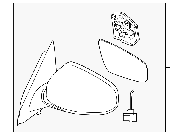 Genuine Nissan Mirror Assembly 96301-9PJ9A