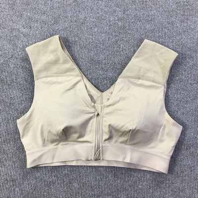 Tommie Copper Shoulder Support Sports Bra Womens XL Beige Activewear Gym Comfort