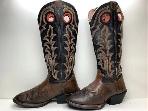MENS TONY LAMA TALL COWBOY  BUCKAROO BROWN BOOTS SIZE 9 D