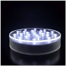 Light Base - 6 Inch Round Display Pedestal Light Stand Plate Flat for 3D Crys...