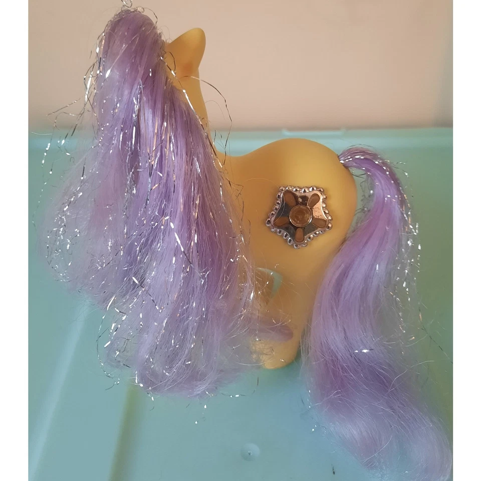 Vintage G1 My Little Pony Princess Starburst Yellow Tail Trim Hasbro MLP Rare  - Image 3 of 4