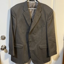 J. Ferrar Mens Gray Jacket Blazer Sport Coat 3 Button Sports Suit Coat 3 Pocket