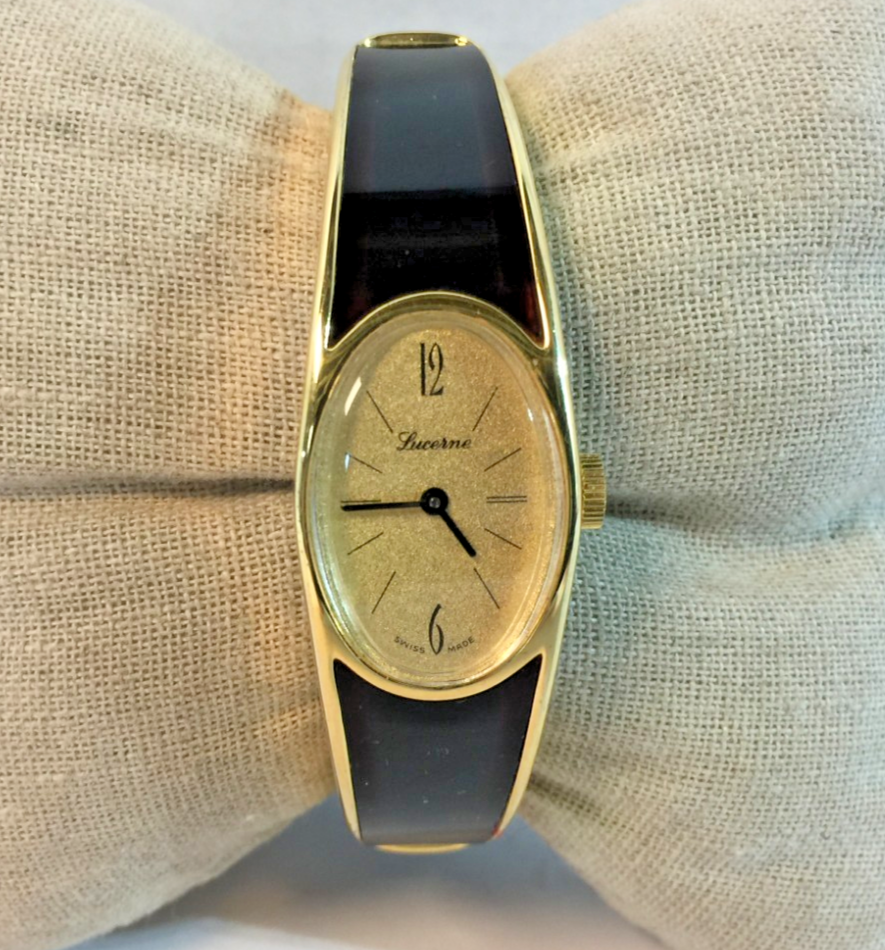 VTG Lucerne Swiss Hand Winding Mechanical Women Watch Gold Tone