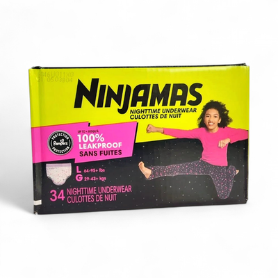 Pampers Ninjamas Nighttime Leakproof Underwear for Girls (Size L
