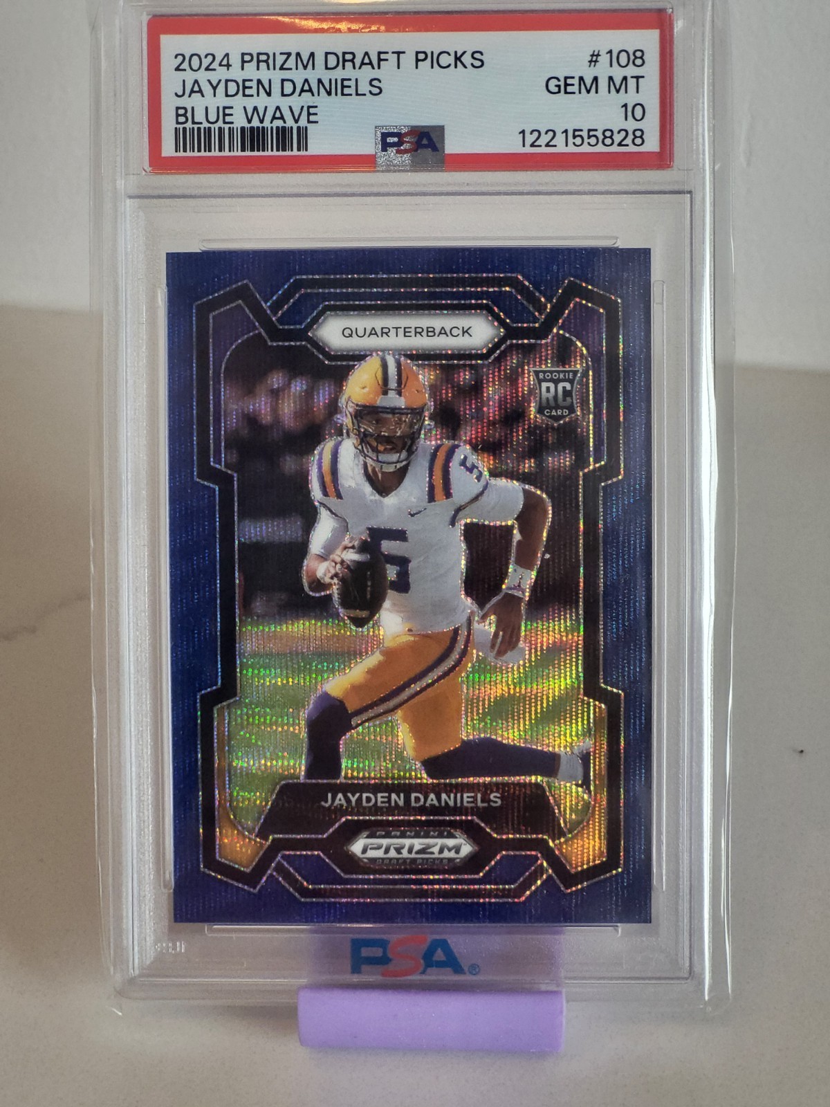 Jayden Daniels Panini Prizm Draft Picks #108 Blue Wave