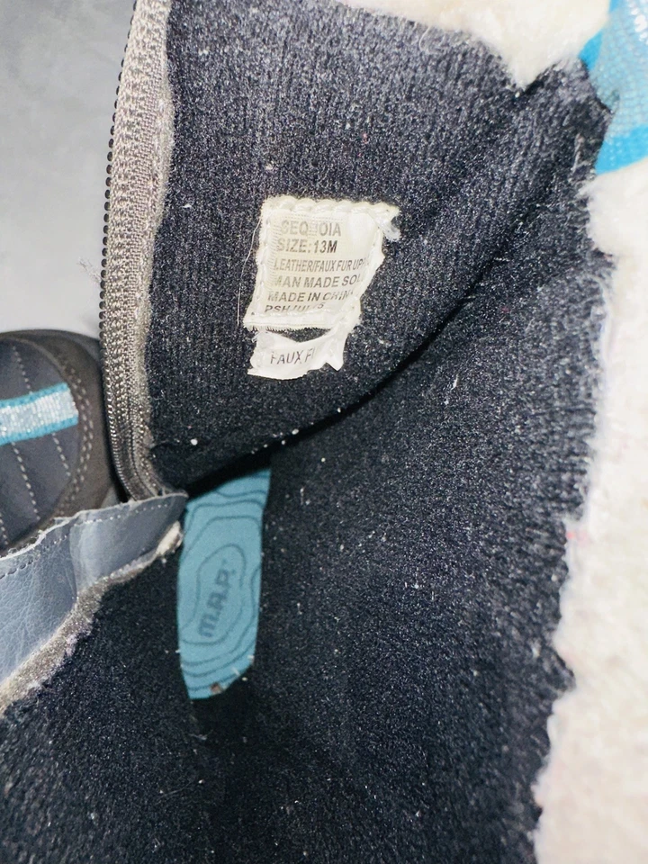 карта девочек снег ботинки водонепроницаемый искусственный манжеты - Изображение 3 из 4