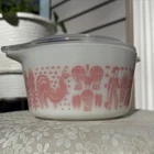 New ListingVintage PYREX Pink Amish Butterprint #473 with #470-C LID 1 Quart Casserole Dish