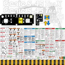 Fits Genie S-45 Trax Decal Kit Boom Lift Stickers - Free Shipping - 3m Vinyl