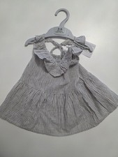 M&S Baby Girl Summer Dress, Linen Blend. Age 3-6 Months