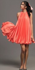 Mac Duggal Halter Mini Dress Anthropologie Orange Size 4 NWT 