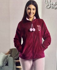 PIGIAMA  DONNA INVERNALE IN MORBIDO PILE CORAL FULL ZIP CON TASCHE YOU E ME