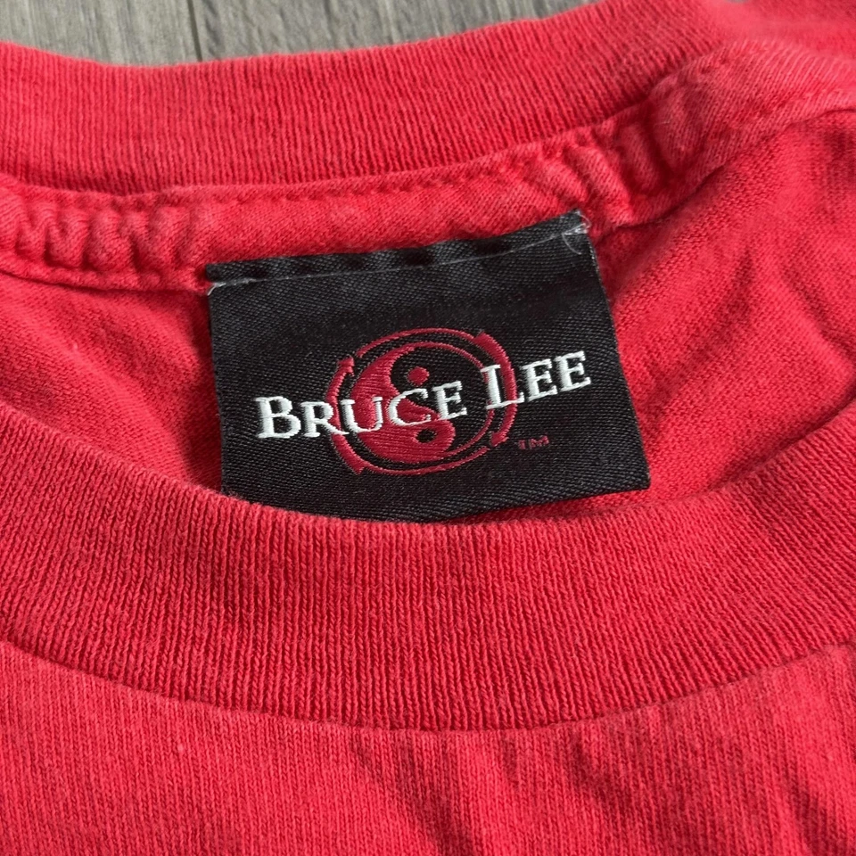 Camisa Bruce Lee Para Hombres Grande Roja Artes Marciales Gráficas Camiseta Estilo Vintage Kung Fu Foto 4 de 4