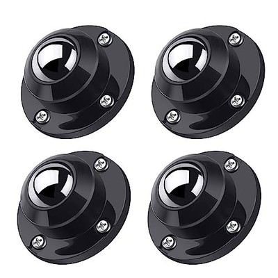  4 Pack 1 Inch Self Adhesive Paste Caster Wheels for Furniture 4.0 Steel Ball