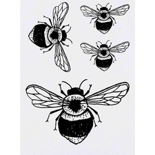 4 x 'Bumble Bee' Temporary Tattoos / Transfers TO00002747 