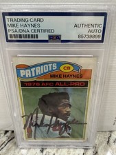 Mike Haynes 1977 Topps Signed Rookie RC PSA Authentic Auto Patriots Raiders 