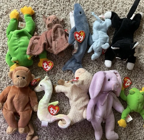 Ty Beanie Baby Lot Of 10 W/Tags 1990s Vintage In Excellent Condition Lot 2
