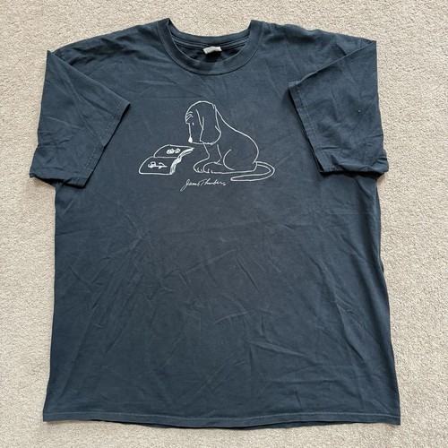 Vtg 90s James Thurber Dog Art Cartoon T Shirt XXL USA