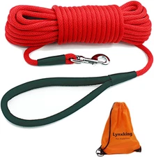 Lynxking Check Cord Dog Leash Long Lead Training Tracking Line Comfortable Handl