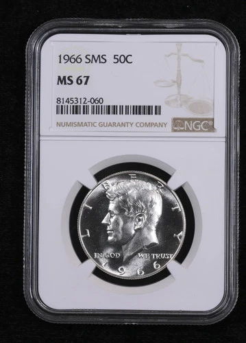1966 S Half Dollar Kennedy NGC MS-67 SMS