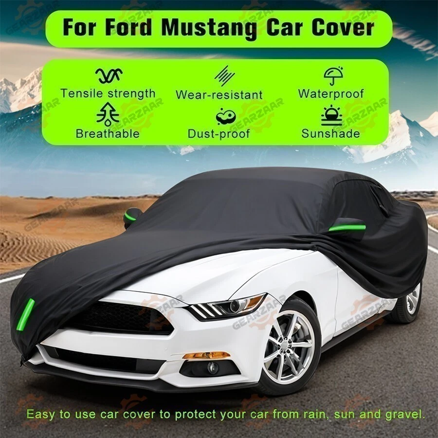 For Ford Mustang 210T Full Car Cover Outdoor Waterproof All Weather US Foto 4 de 4