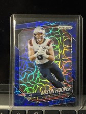 2025 Panini Prizm Austin Hooper Choice Blue #/14 Patriots SSP Super Bowl Mint