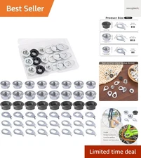 Bike Wheel Axle Nut and Bicycle Hub Safety Washer Kit, Flanged Nuts Parts Acc...