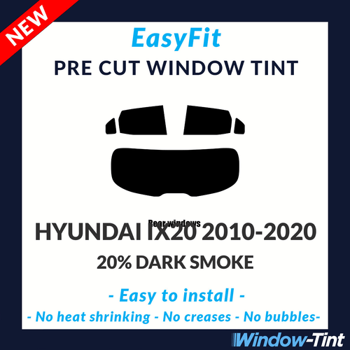EasyFit Static Pre Cut Window Tint For Hyundai ix20 2010-2020 - 20% Dark Rear - Picture 1 of 3