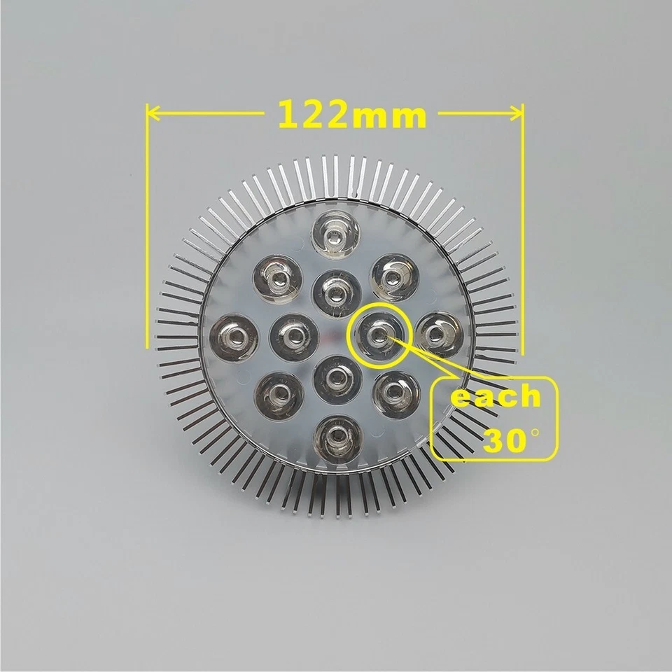 36W PAR38 Blue Cyan 495nm 450nm 470nm LED Lamp Light Spot Bulb Plant Aquarium - Image 3 of 4