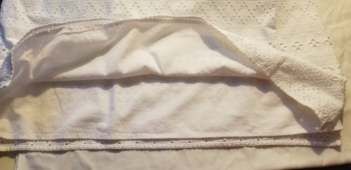 TALBOTS Tie Neck Eyelet Tunic Top PL Sleeveless Blouse White Lined Cotton MINT - Picture 13 of 15