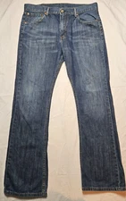 Levis 527 Jeans Mens 36x34 Blue Slim Boot Rodeo Western Cowboy Rancher 36x32