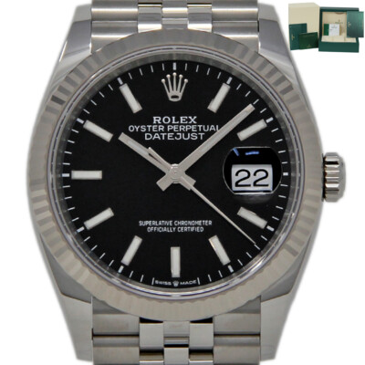 Rolex New Datejust 126234 Steel 36mm Black Index 2019 Box/Paper/5YrWTY #RL502