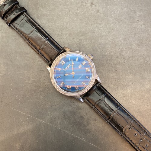 STAUER Urban Blue Leather Band Men's Watch - New Battery - 第 3/7 張圖片