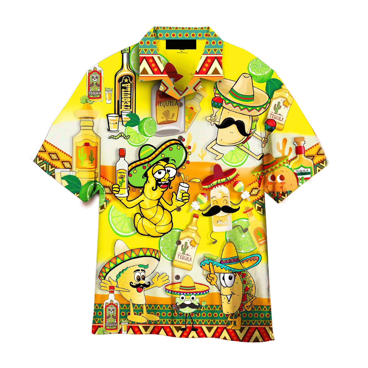 Tacos Tequila Yellow Aloha Hawaiian Shirts For Men Women