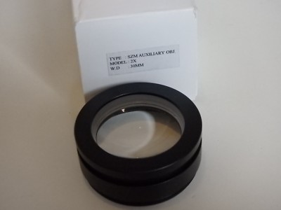 Neu SZM Hilfsobjektiv 2x B.T.30mm - M48 Gewindegröße - für Stereomikroskop