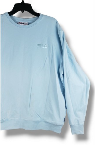 Fila Women's French Terry Long Sleeve Crew Neck Sweatshirt Logo XXL Stained - Picture 3 of 15