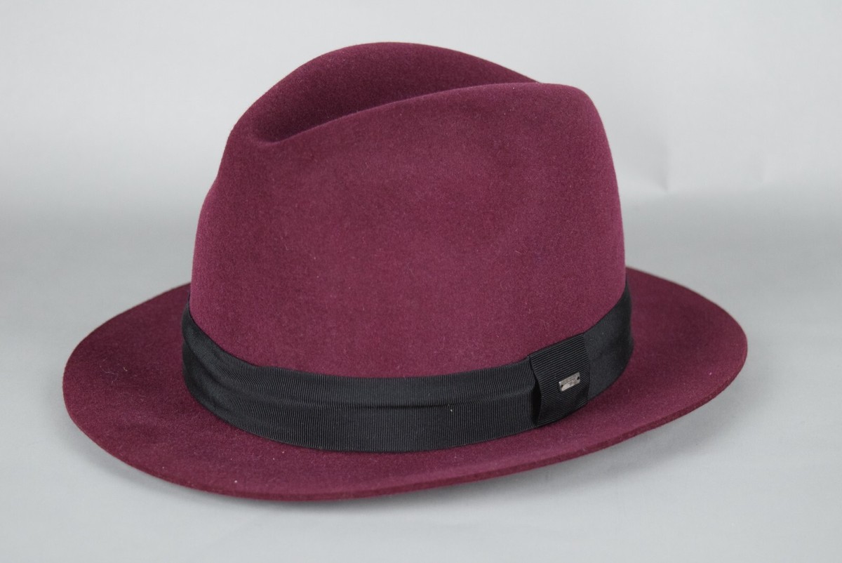 NWT! $695 Authentic YSL Saint Laurent Fedora Hat Rabbit Felt