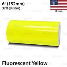 Roll Vinyl Pinstriping Pin Stripe Line Adhesive Tape Sticker FLUORESCENT YELLOW