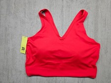All in Motion Women's Light Support V-Neck Crop Sports Bra Plus Size 3X Red
