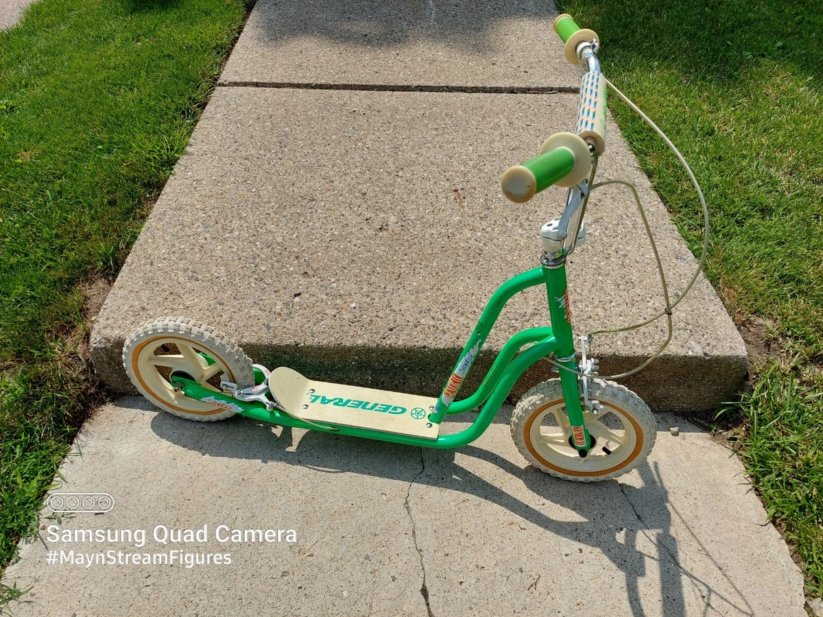 hage Meningsløs give Vtg 80&#039;s General Sidekick Green Bmx Scooter Old School Bike - w/ Mag  wheels | eBay