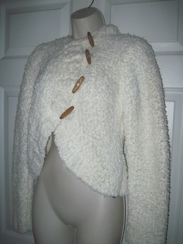 Kenji Natural Cream Knit Sweater Toggle Closure Sweater Beige Size Large - Picture 6 of 13