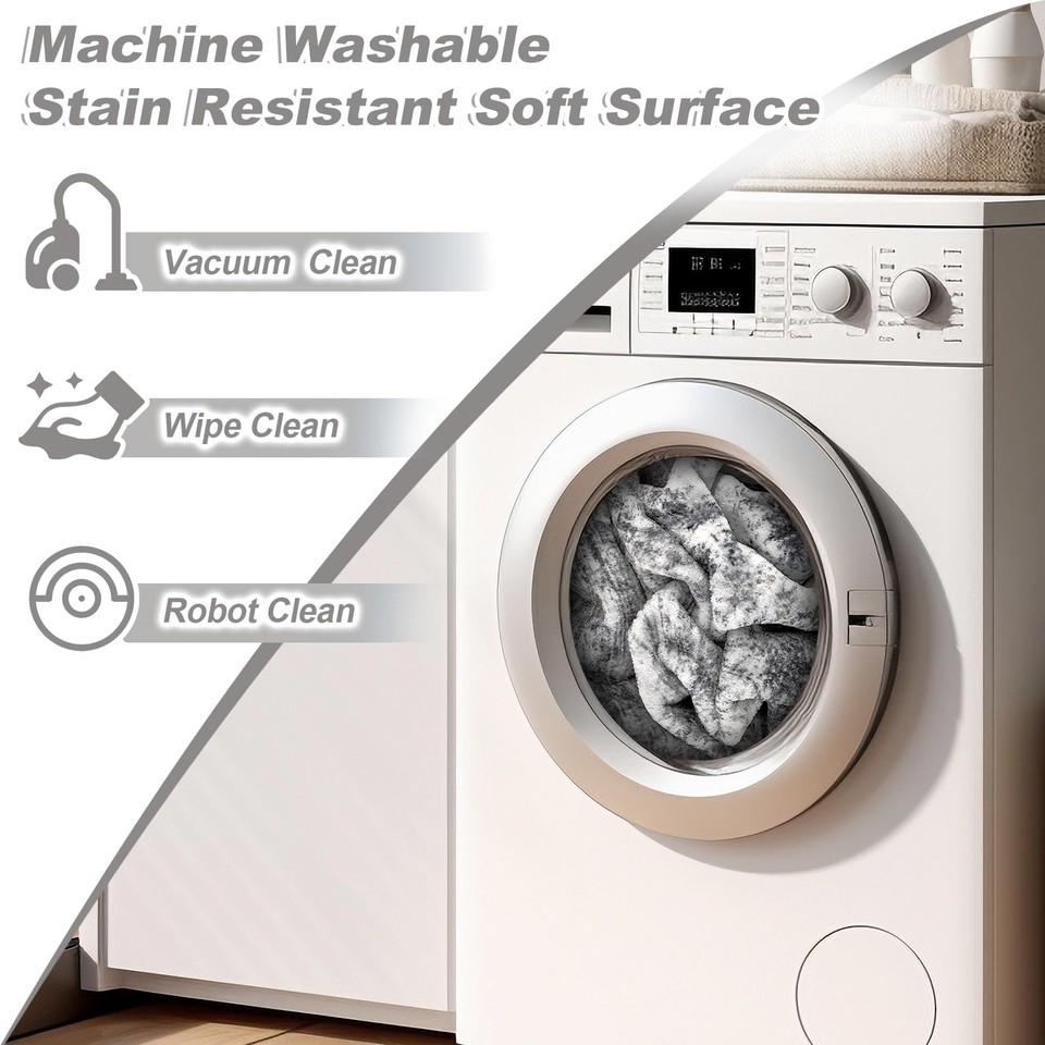 Area Rug Washable Rug 4x6 Modern Abstract Rug AntiSlip Backing Stain