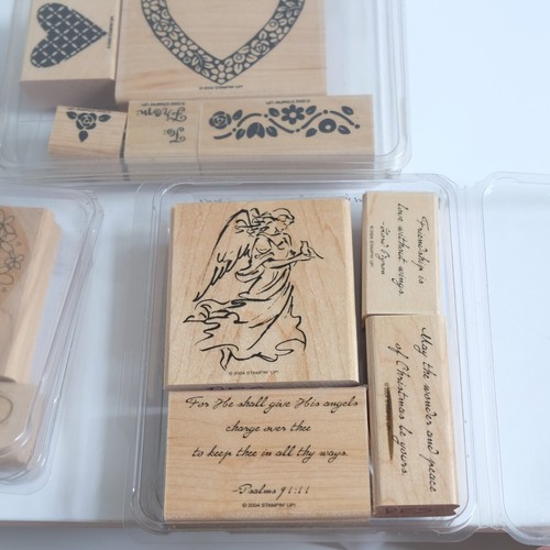 13 Stampin Up Card Making Stamps Valentine's Day Angel Worship Hearts Flower - Picture 3 of 7