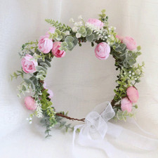 Flower Girl / Holy Communion Floral Flower Crown - Pink