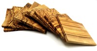 8Er-Set Raclette - Brettchen Untersetzer Raclettebrettchen 10X8Cm Aus Olivenholz