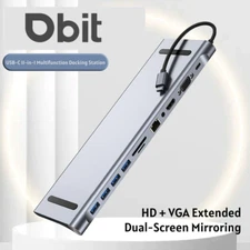 11-in-1 USB 2.0/3.0 100Mbps Network Card Laptop Base Expansion Converter HUB