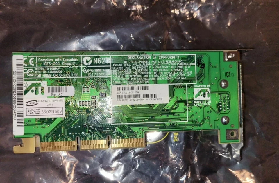 OPEN ATI Rage 1027311302 128 Ultra 16MB AGP VGA Video Card Small Form Factor SFF - Image 2 of 2