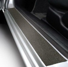 SATIN BLACK Textured Door Sill Step Guard Protectors M22-B (01)