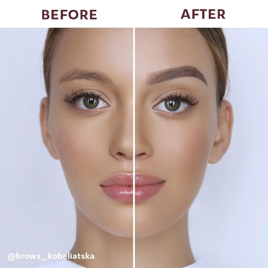 Elan 02 dark brown Eyebrow gel tint + oxidant + argan oil cream (10+10+5 pcs.) - Image 3 of 3